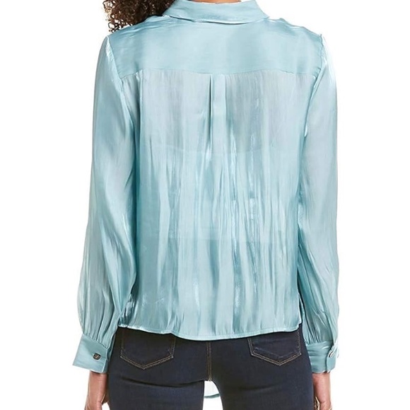 Vince Camuto Womens Iridescent Button Up Shirt Size Small - Picture 2 of 9